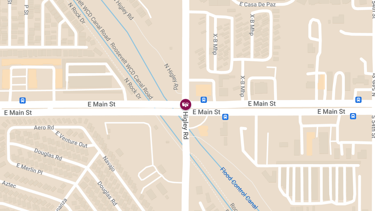 Injury Accident at N Higley Rd & E Main St