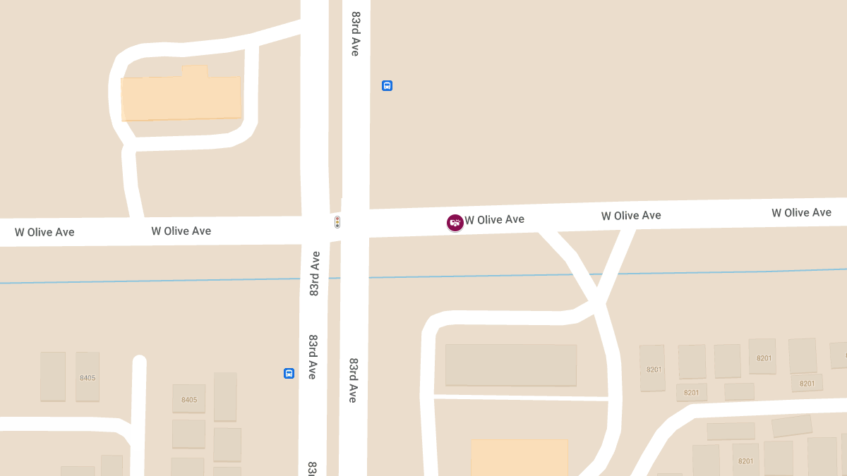 Injury Accident at Olive Ave East of 83rd Ave