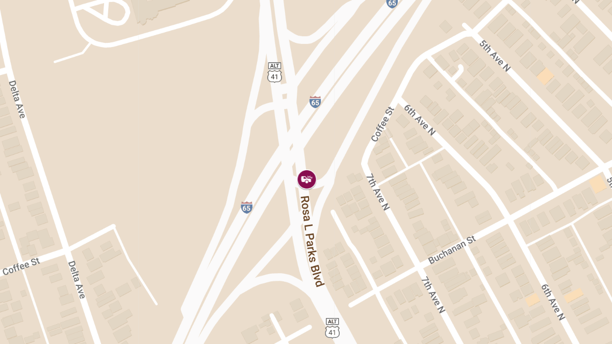 Injury Accident at Rosa L Parks Blvd & 7th Ave N