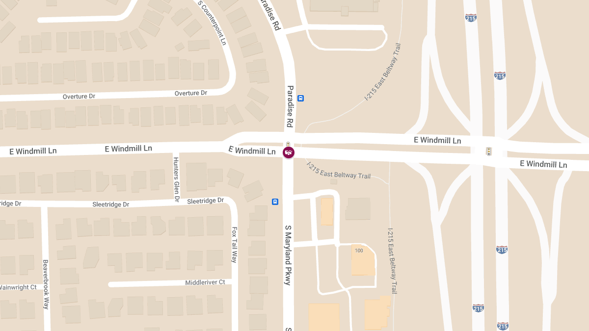 Injury Accident at S Maryland Pkwy and E Windmill Ln