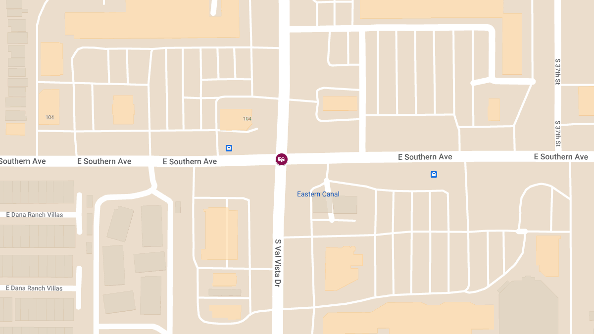 Injury Accident at S Val Vista Dr & E Southern Ave