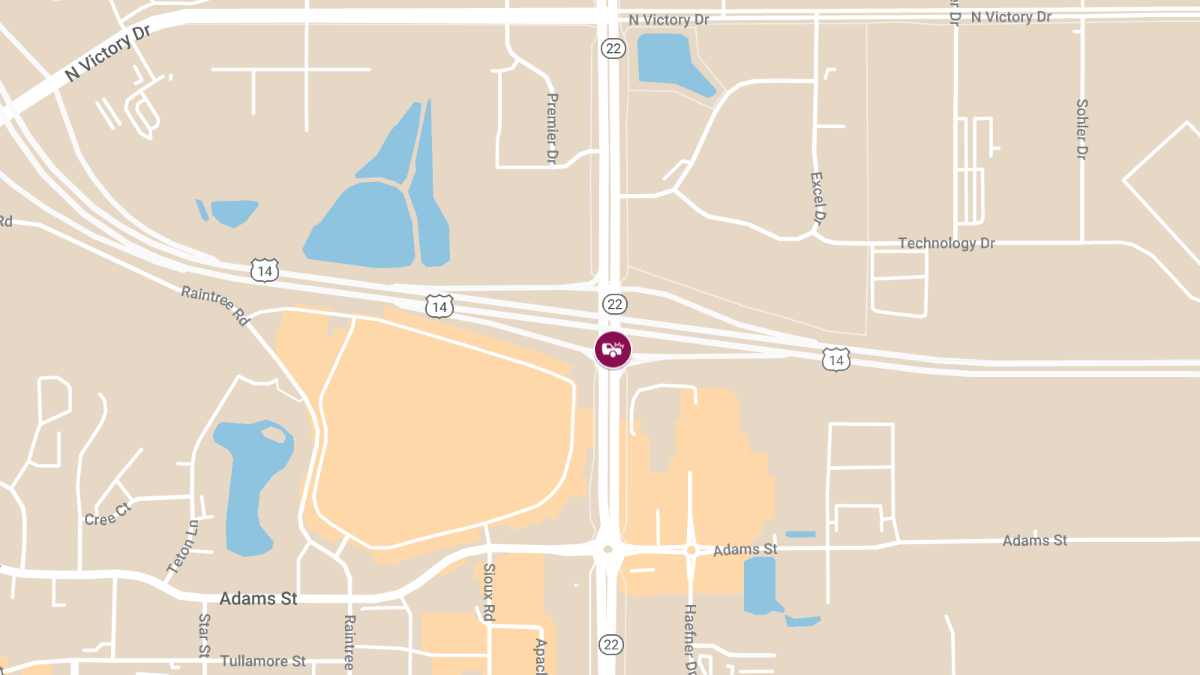 Injury Accident at Southbound Highway 22 at Highway 14