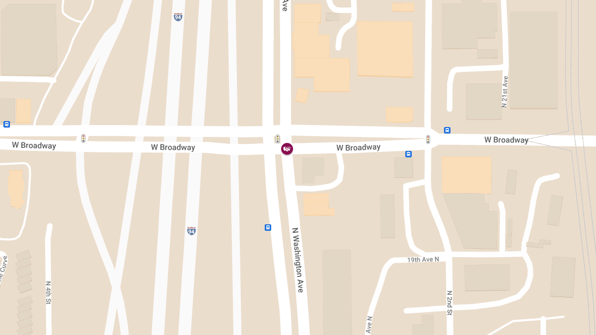 Injury Accident at W Broadway Ave & Washington Ave N