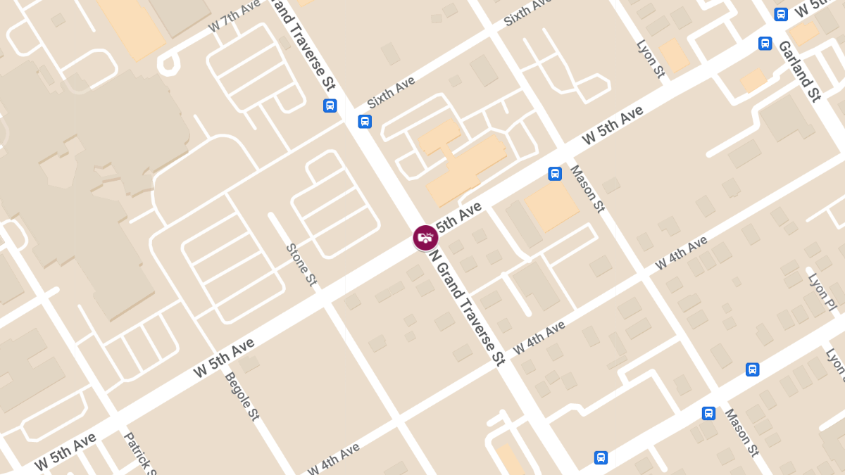 Injury Accident at W Fifth Ave & N Grand Traverse St