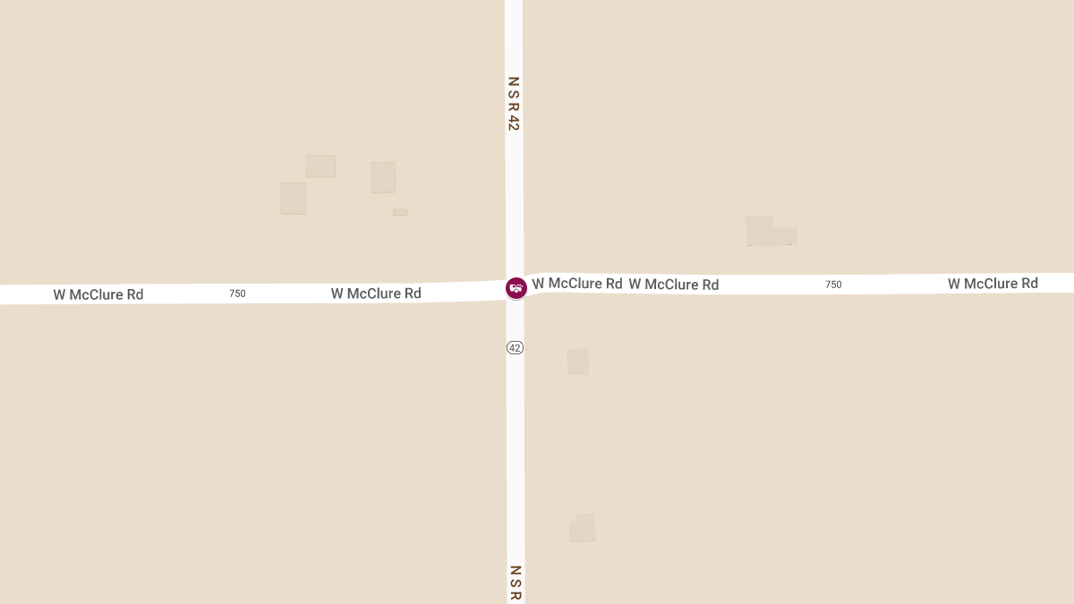 Injury Accident at W McClure Blvd & SR42