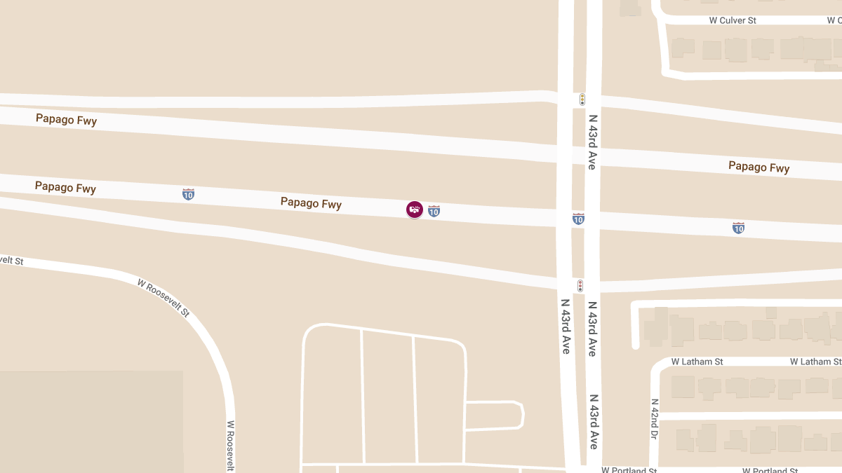 Injury Accident on I-10 – Papago Fwy EB West of 43rd Ave – Exit 140