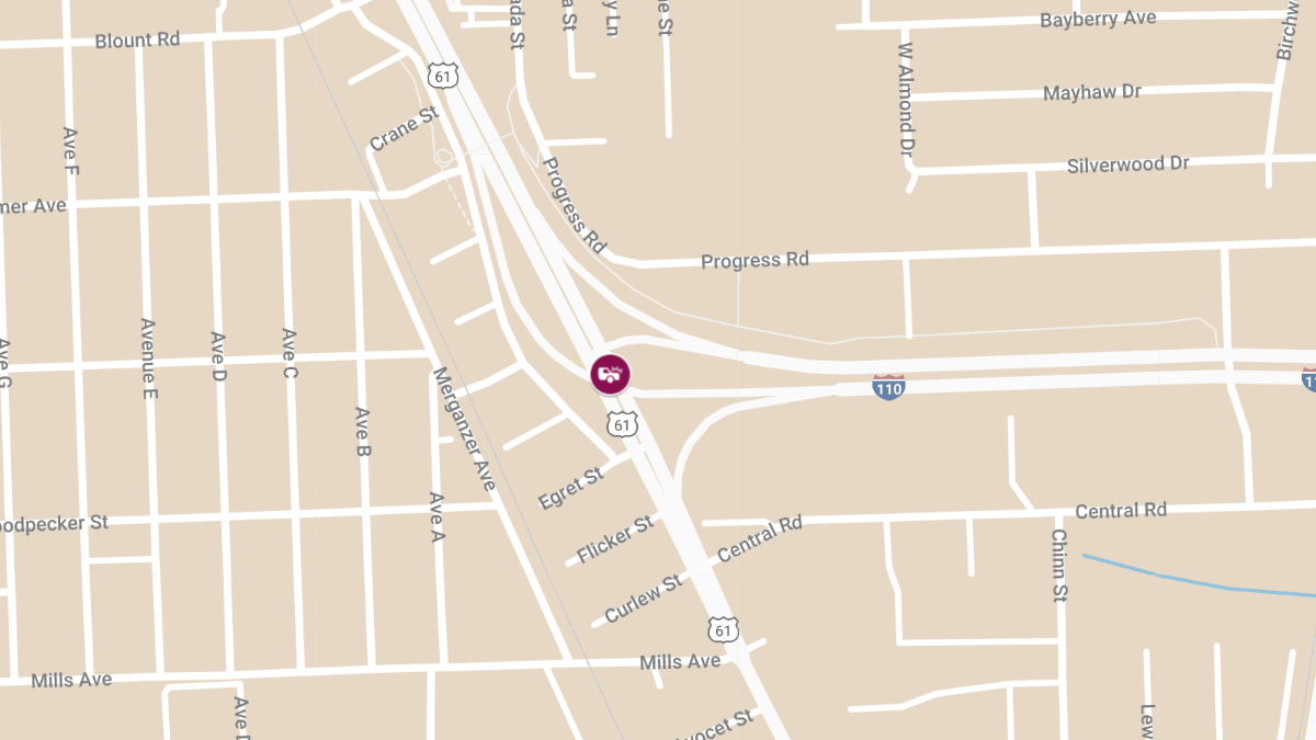 Injury Accident on I-110 SB at Scenic Hwy/Exit 2A