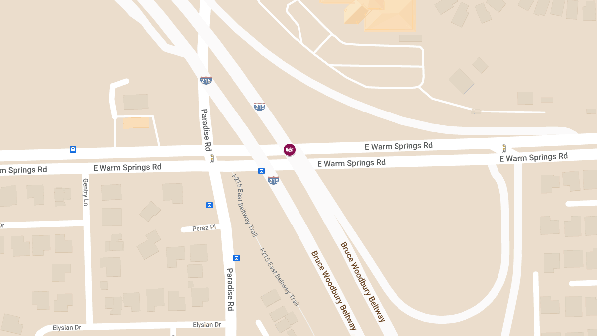 Injury Accident on I-215 E near E Warm Springs Rd