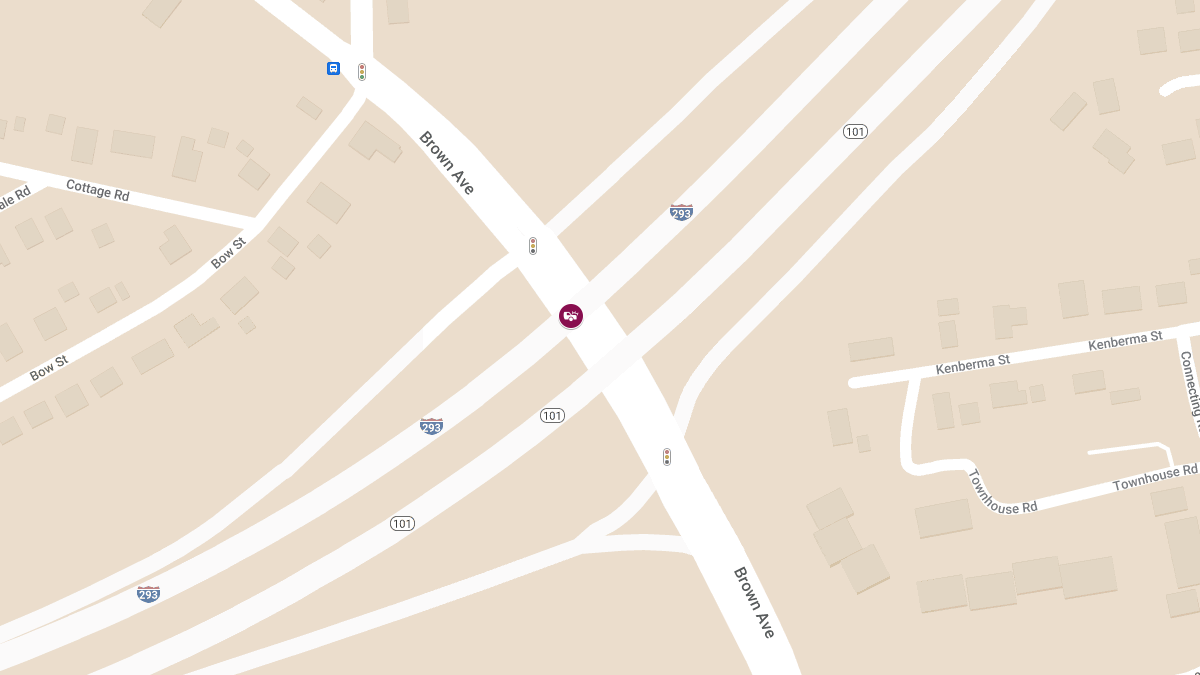 Injury Accident on I-293 North at Brown Ave