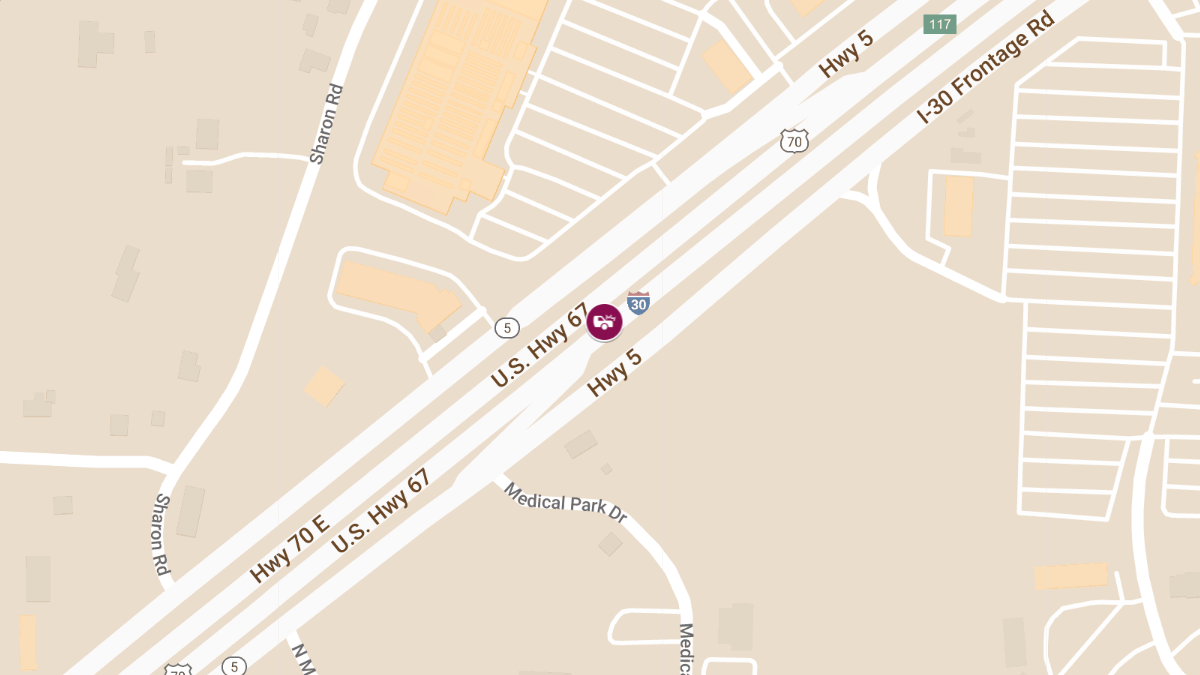 Injury Accident on I-30 WB Off-Ramp at Exit 114