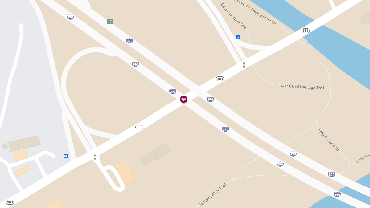 Injury Accident on I-390 SB at RT-383Scottsville RdExit 17