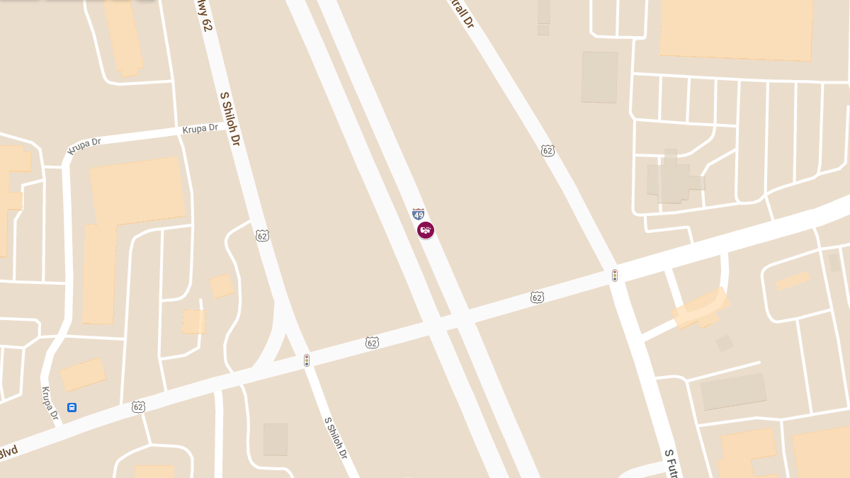Injury Accident on I-49 NB Off-Ramp at Exit 62