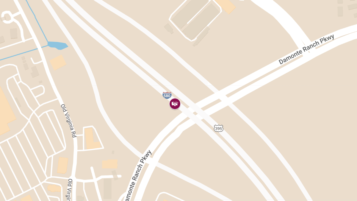 Injury Accident on I-580 South near Damonte Ranch Pkwy