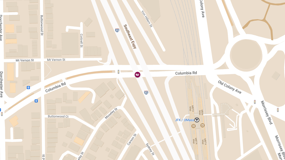 Injury Accident on I-93 N at Columbia Rd Near Andrew Square