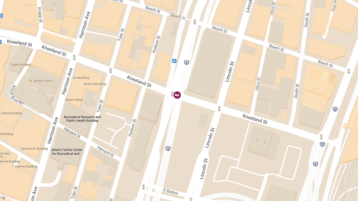 Injury Accident on I-93 S at Kneeland St in Chinatown