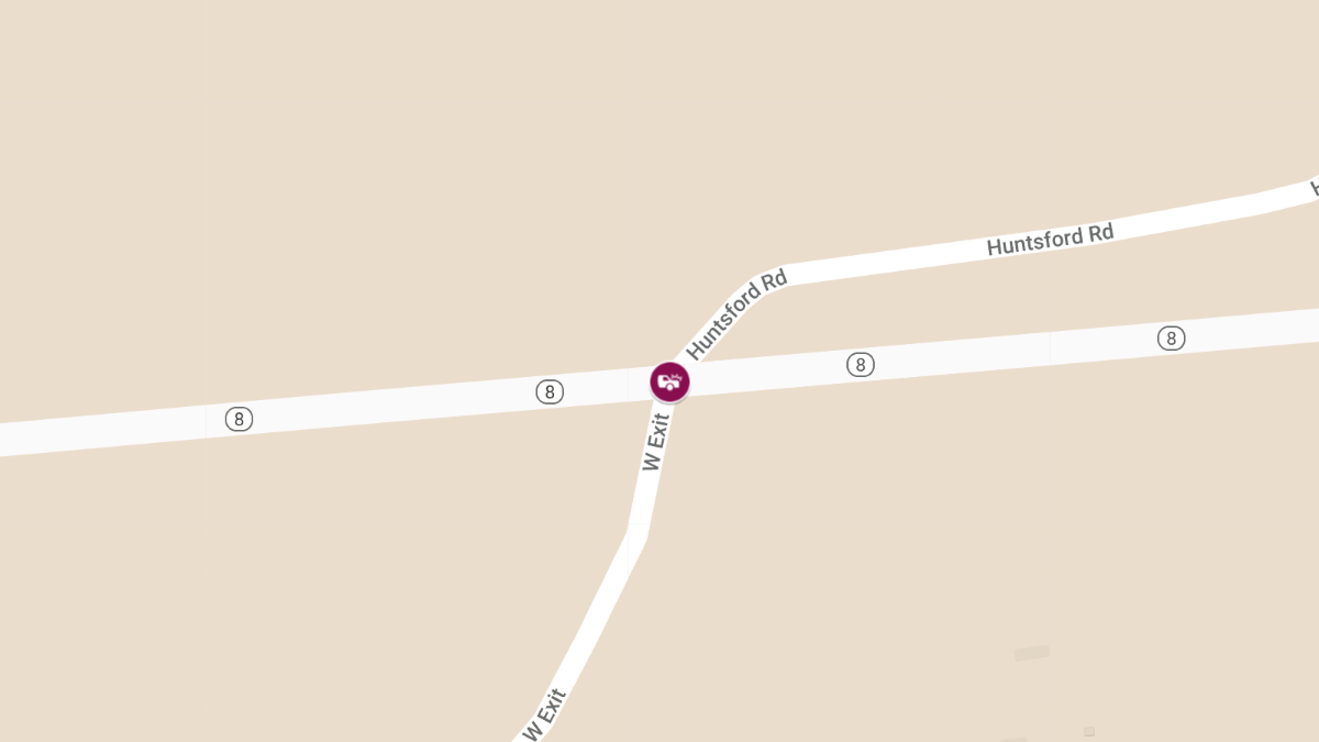 Injury Accident on Missouri 8 at Huntsford Rd