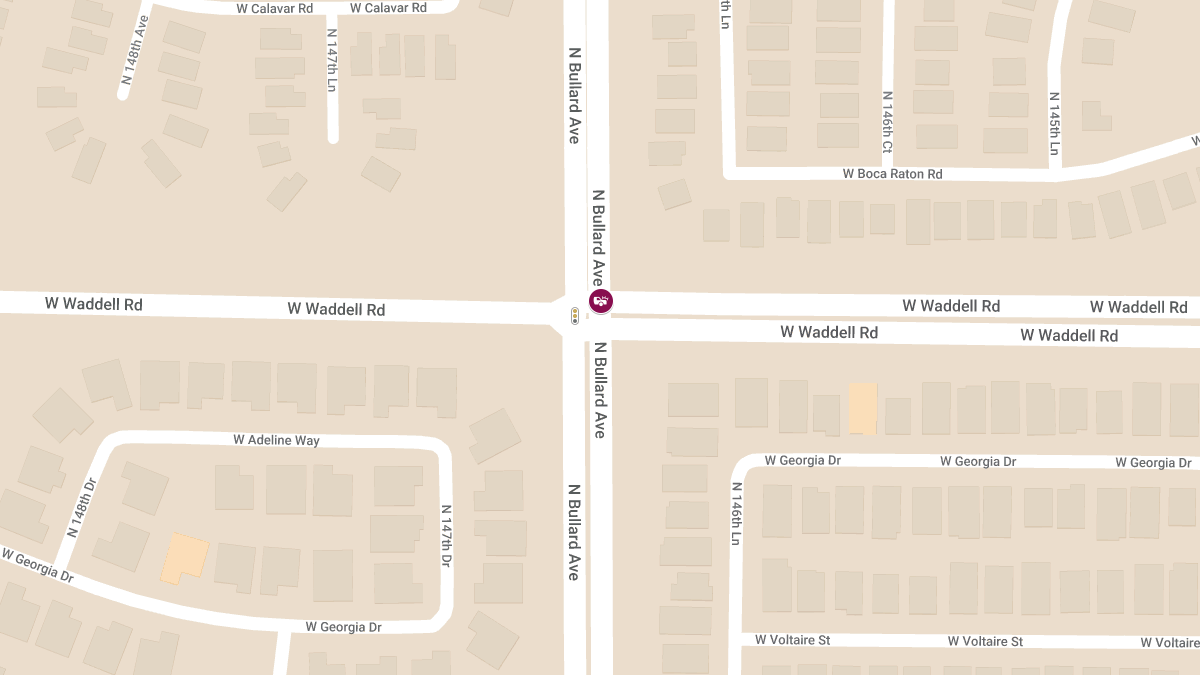 Injury Accident on N Bullard Ave at W Waddell Rd