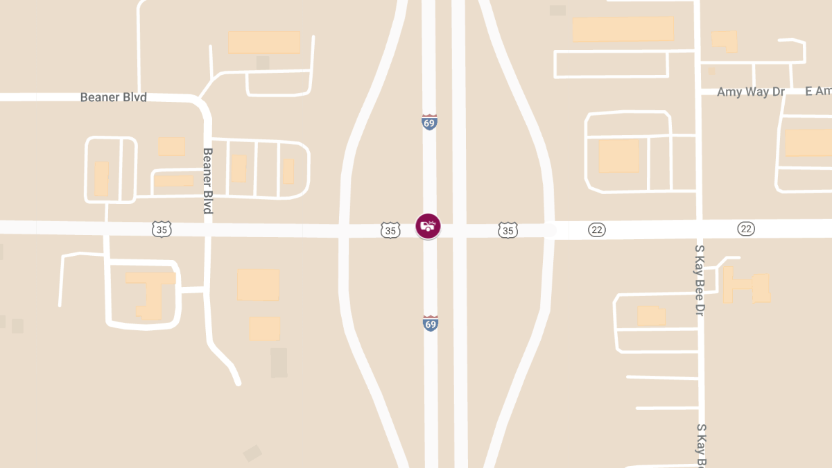 Injury Accident on St Rd 22 at I-69