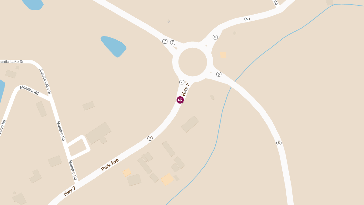 Injury Accident on State Hwy 7 Near State Hwy 5