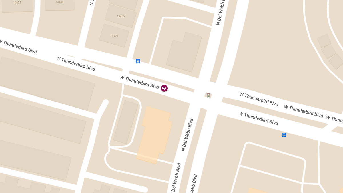 Injury Accident on Thunderbird West of Del Webb Blvd