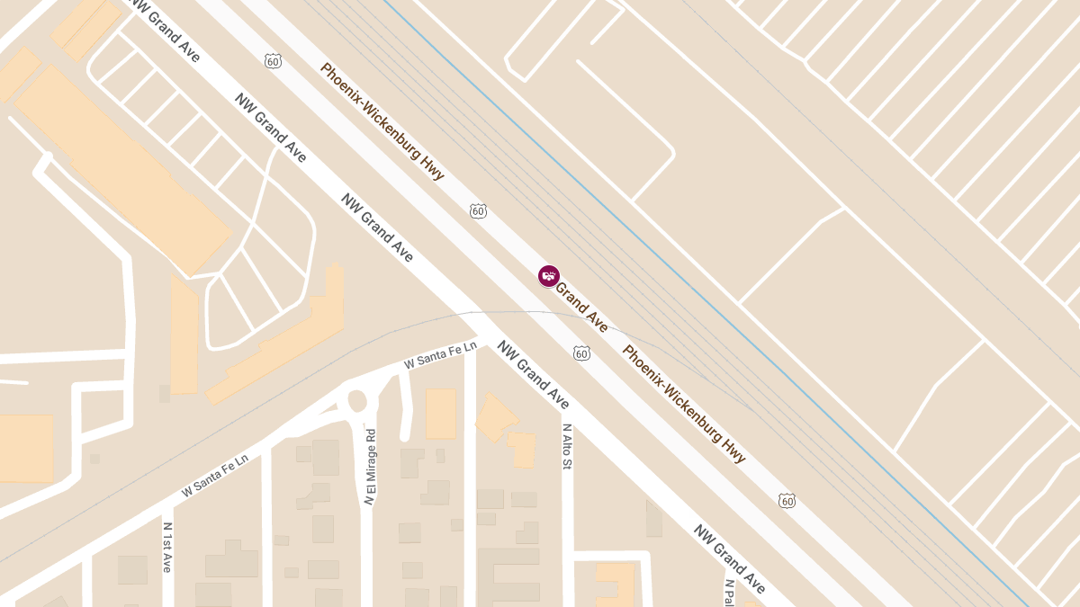 Injury Accident on US 60/Grand Ave East of Greenway Rd