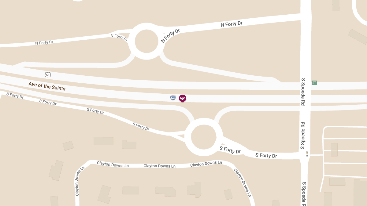 Injury Accident on WB I-64, West of Spoede Rd