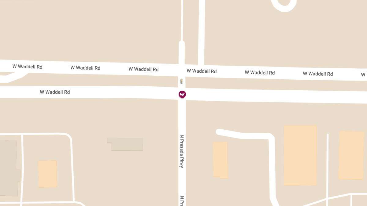Injury Accident on Waddell Rd at N Prasada Pkwy