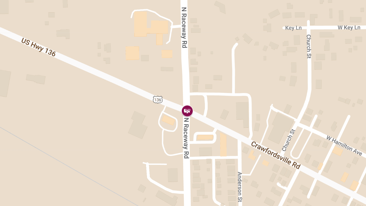 Injury Accident with Entrapment at N Raceway Rd & Crawfordsville Rd