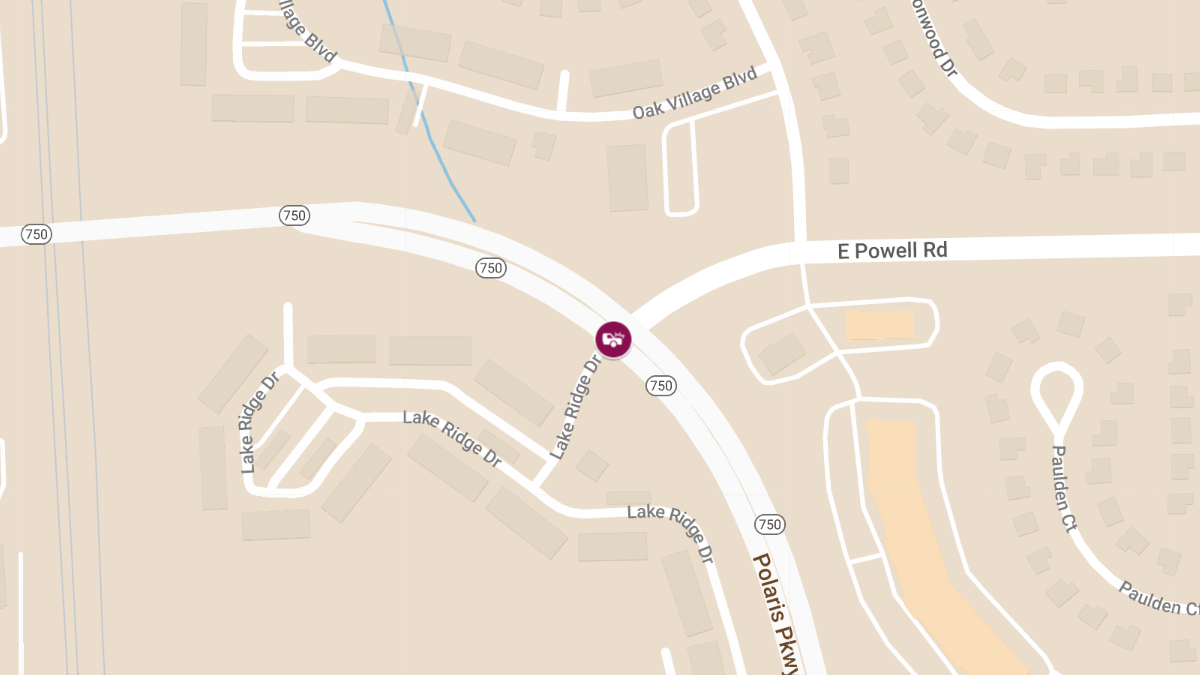 Injury Auto Accident at E Powell Rd & Lake Ridge Dr