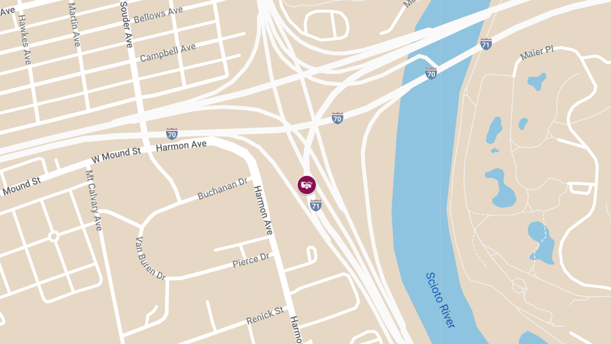 Injury Auto Accident on 132 Block of N Interstate 71