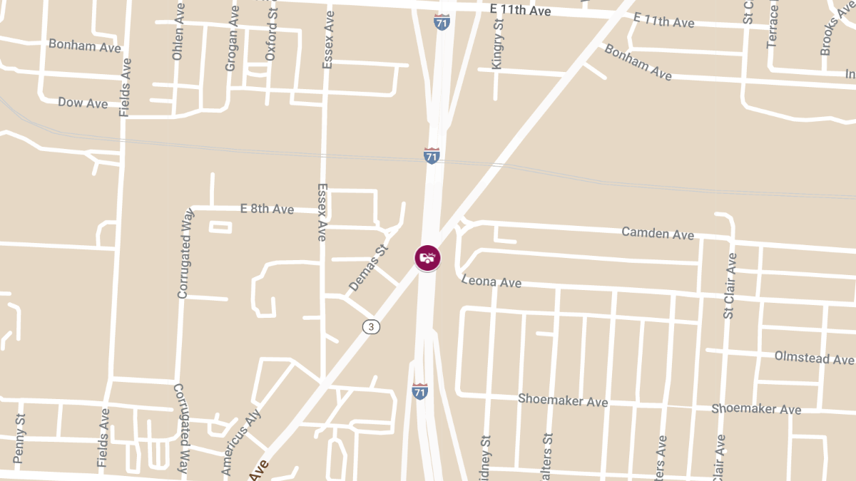 Injury Collision Reported at I-71 N and Cleveland Ave