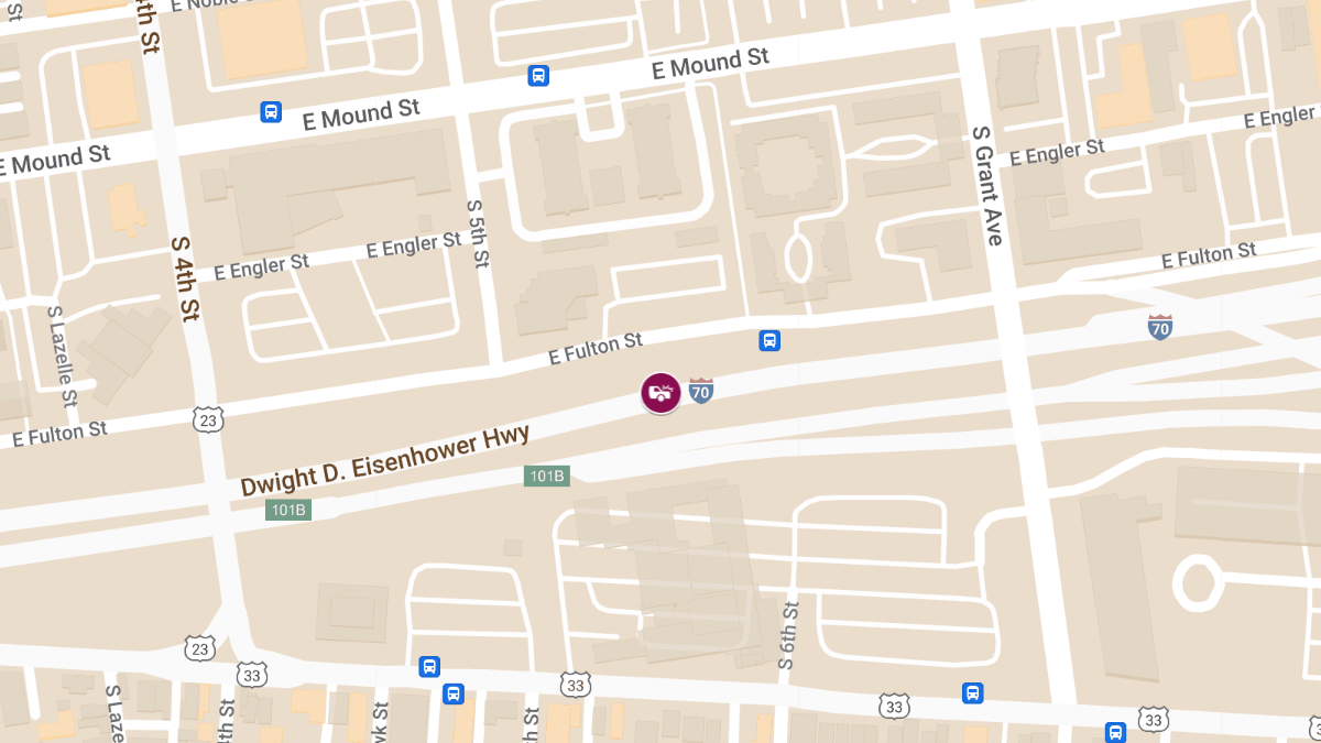 Injury Collision Reported on I-70 W and I-71 N Freeway Ramp
