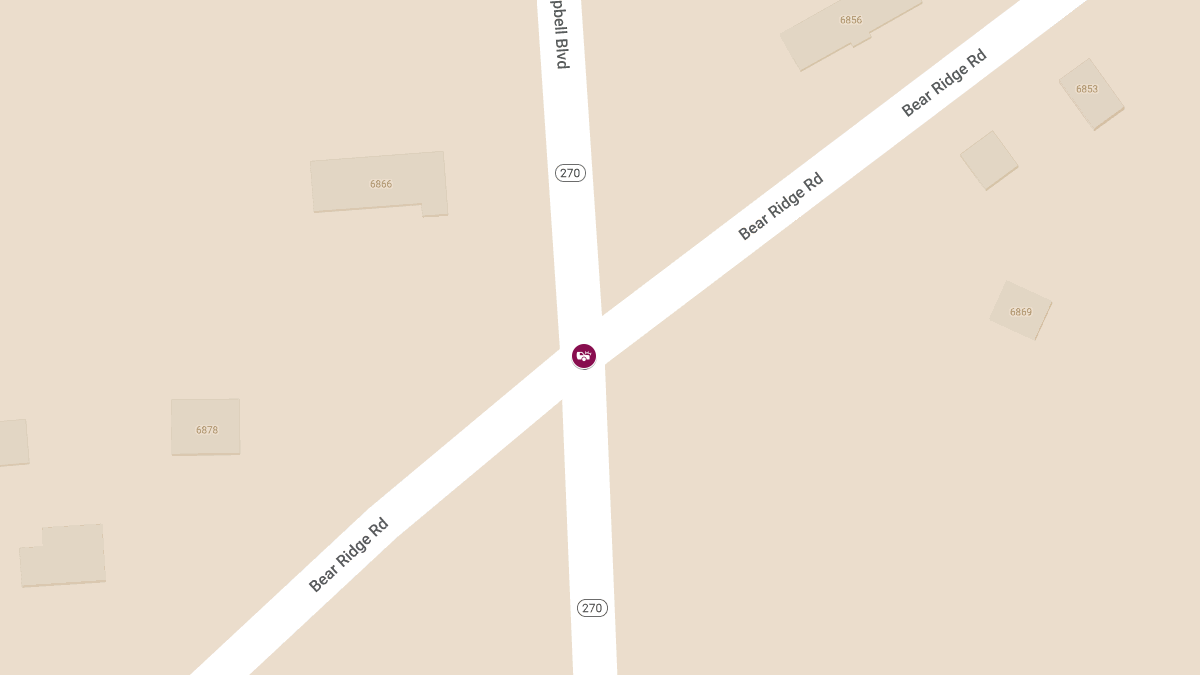 Injury Collision at Bear Ridge Rd & Campbell Blvd