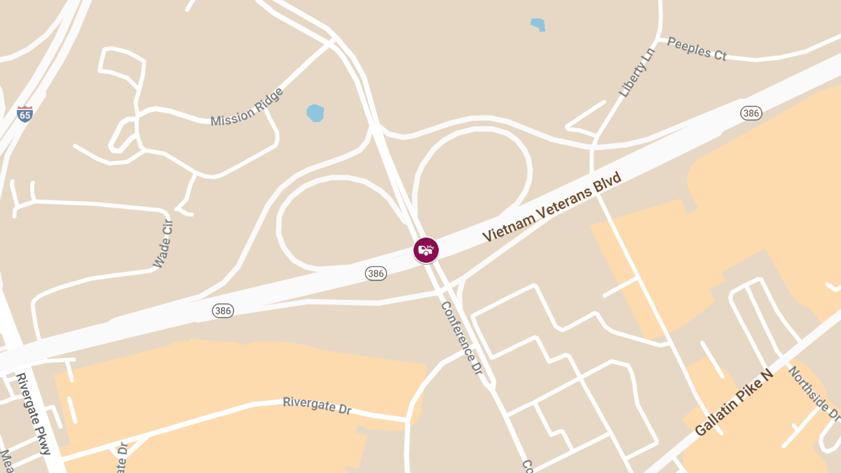 Injury Collision at Conference Dr & Vietnam Veterans Blvd N