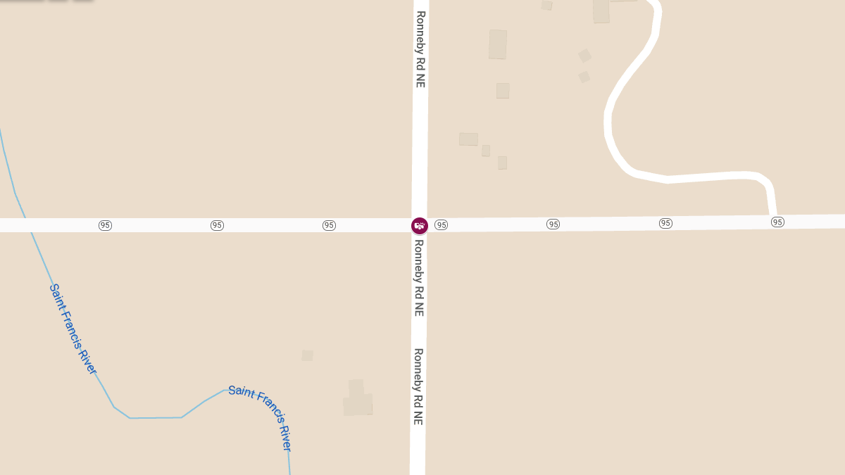 Injury Collision at Highway 95 and Ronneby Ave NE