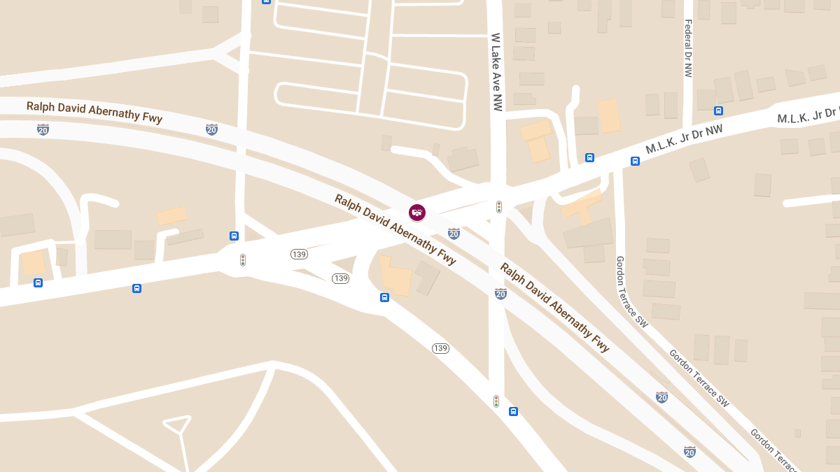 Injury Collision at I-20 E & Martin Luther King Jr Dr SW