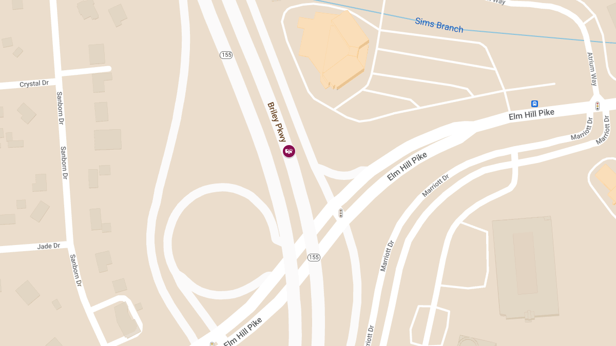 Injury Collision at MM 18.0 Briley Parkway East