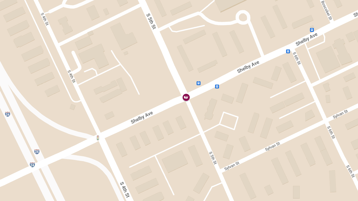 Injury Collision at S 5th St & Shelby Ave
