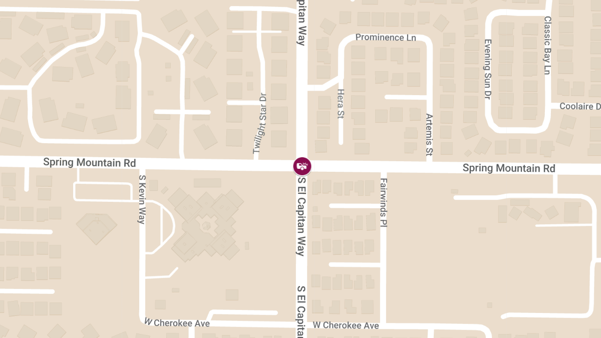 Injury Collision at Spring Mountain Rd and S El Capitan Way