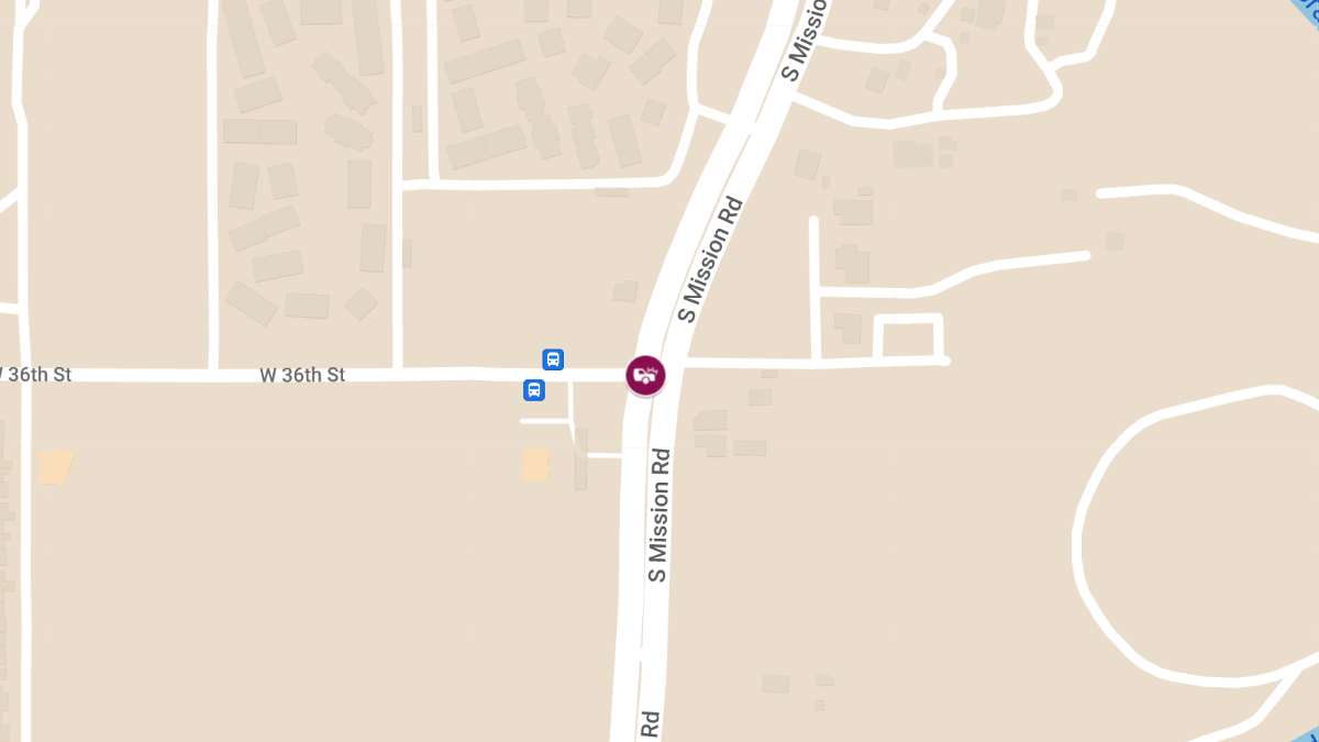 Injury Collision at W 36th St & S Mission Rd