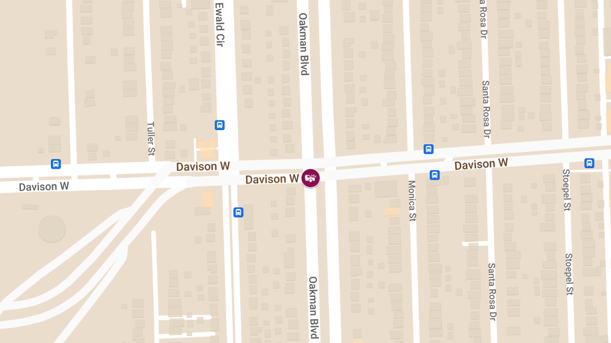 Injury Collision at W Davison & Oakman Blvd