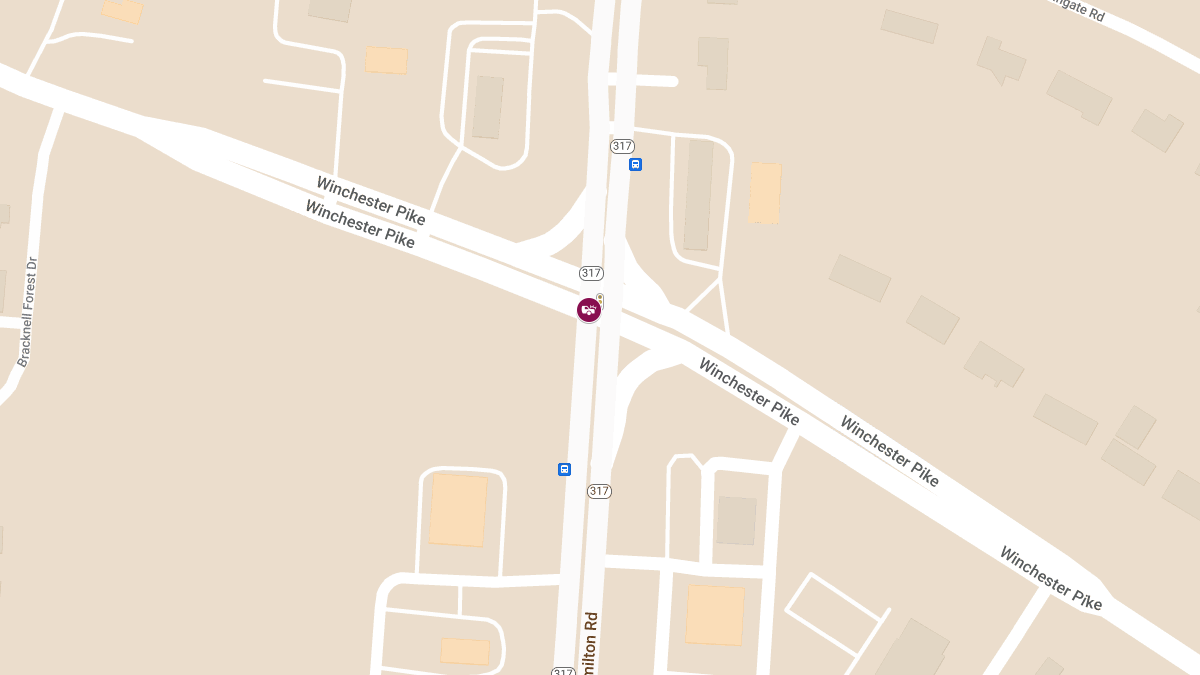Injury Collision at Winchester Pike & S Hamilton Rd