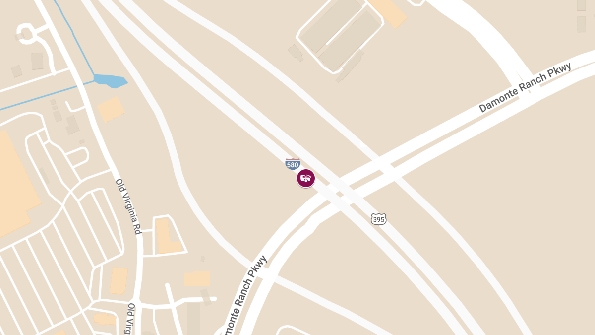 Injury Collision on I-580 North near Damonte Ranch Pkwy