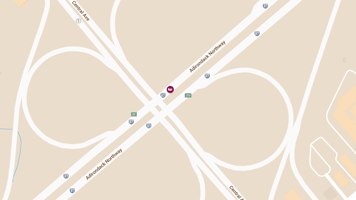 Injury Collision on I-87 NB between Exit 2 & Exit 3