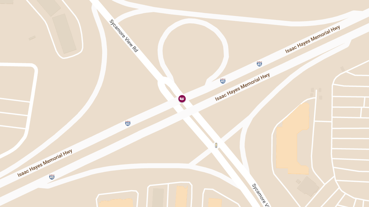 Injury Collision on Sycamore View Rd NB at I-40