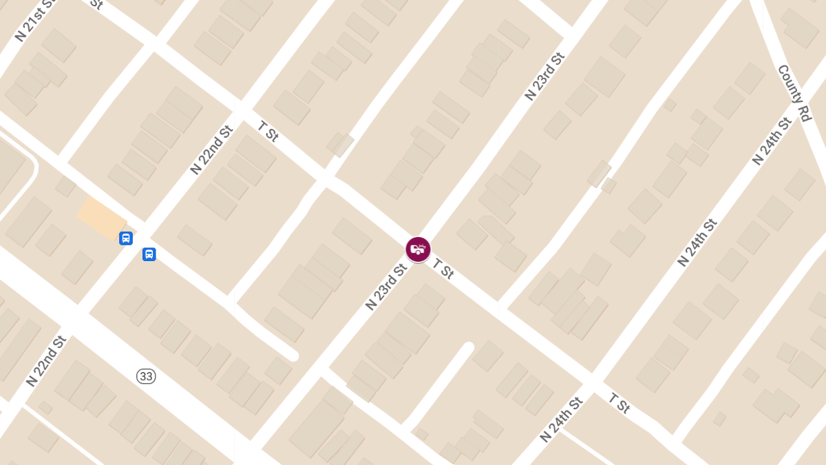 Injury Collision with Injuries at N 23rd St & T St