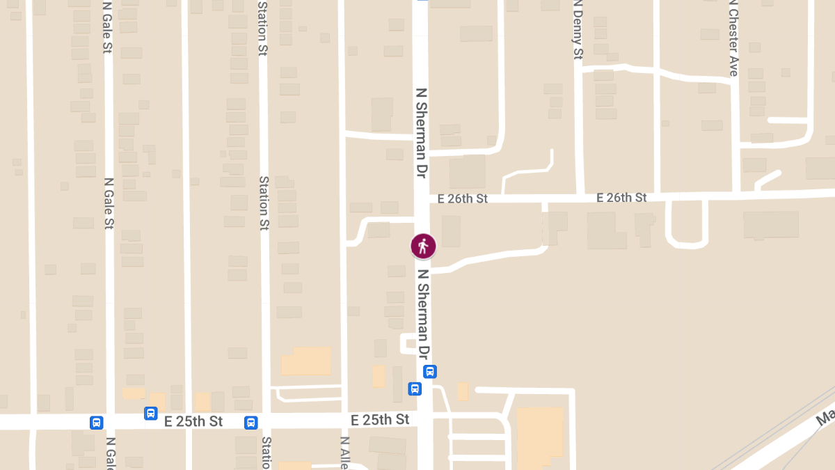 Injury Crash Involving Pedestrian at 2435 N Sherman Dr