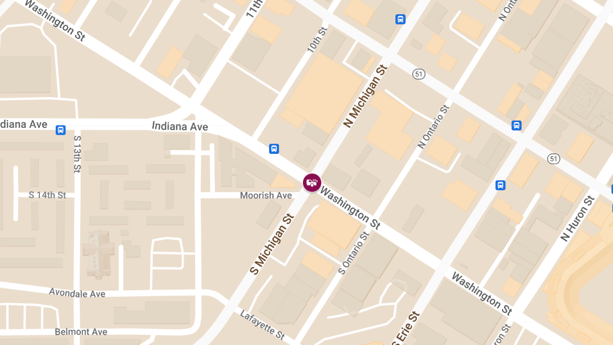 Injury Crash Involving Police Cruiser at S Michigan St & Washington St