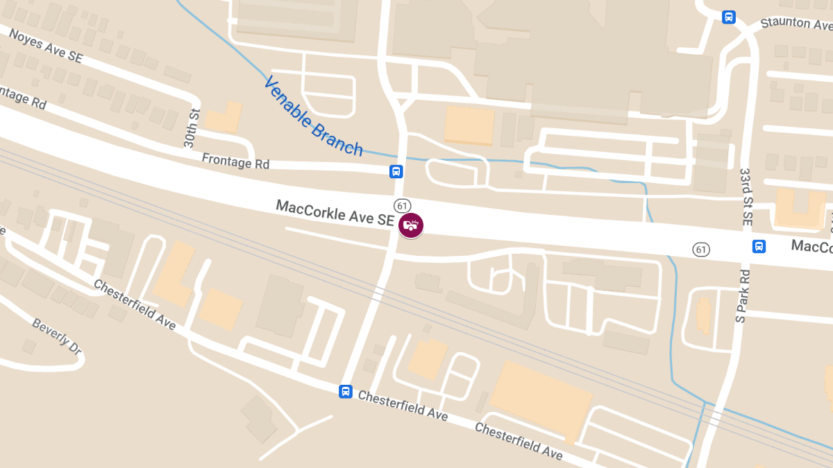 Injury Crash at 31st St SE & MacCorkle Ave SE