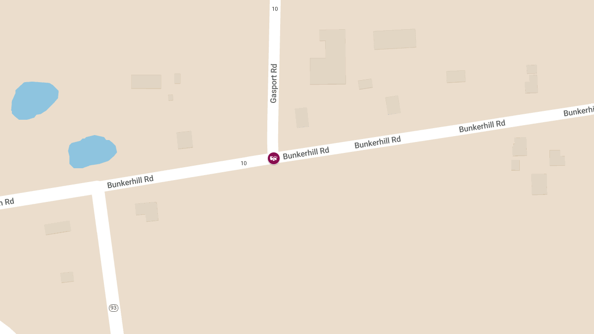 Injury Crash at Bunker Hill Rd & Gasport Rd